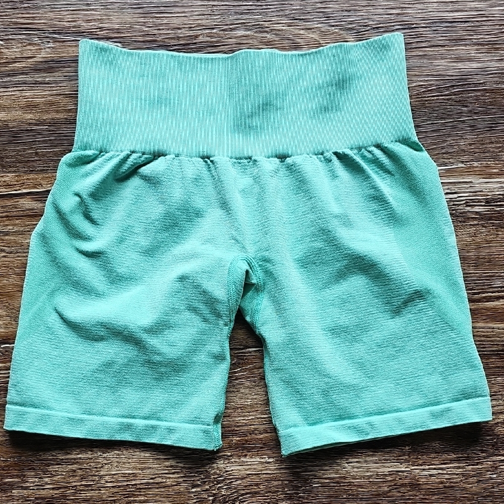 NVGTN Contour Shorts Available In Candy Apple Red, Baby Pink, Nude, Mint - Picture 8 of 9